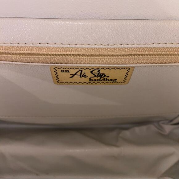 VNTG 50s AIR STRIP patent leather hand bag - Picture 3 of 5